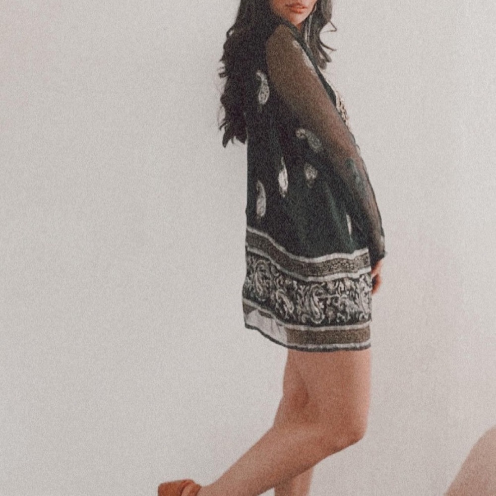 I'd Like a Glass - Boho Vintage Paisley Dress - Picture 2 of 10